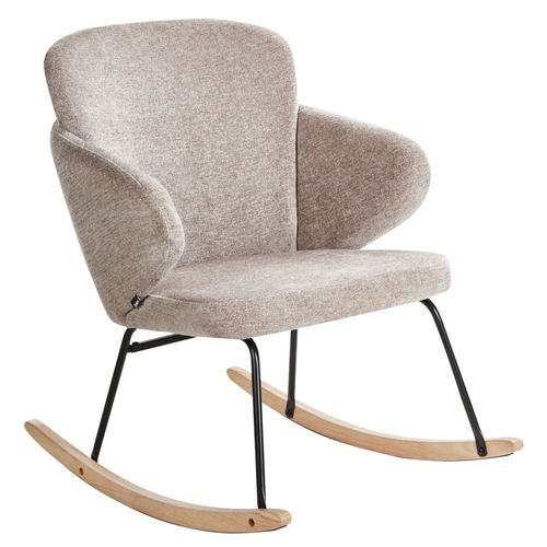 Fauteuil À Bascule Viken Tissu Taupe