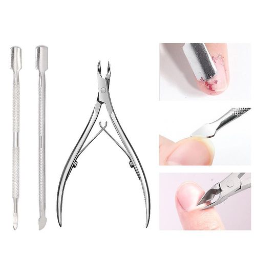 Coupe-Cuticules Et Repousse-Cuticules Professionnel En Acier Inoxydable : Outils De Soin Des Ongles Tranchants, Ergonomiques Et Durables Pour Hommes Et Femmes. 