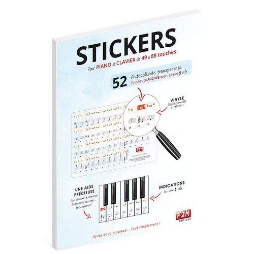 Stickers Pour Piano Et Clavier De 49 À 88 Touches