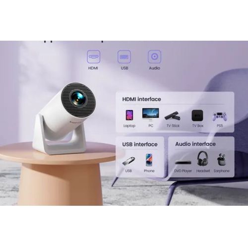 Mini projecteur portable rotatif à WiMiUS Projecteur Full HD 9000 Lux Support 1080P Projecteur