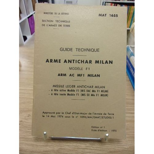 Guide Technique - Arme Antichar Milan Modèle F1 Arm Ac Mf1 Milan