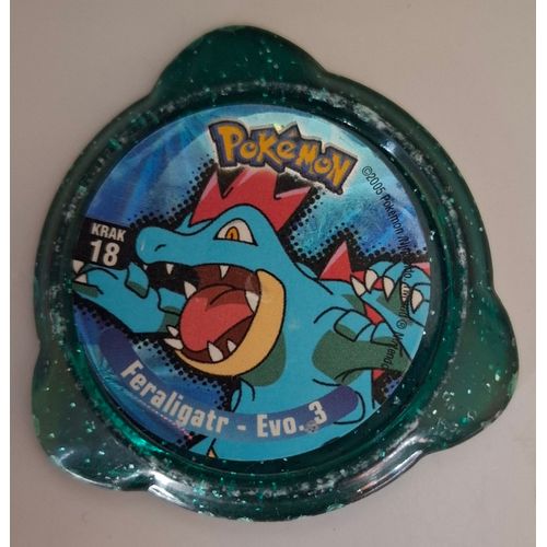 Kraks Panini - Krak Pokemon N° 18 - Vert - Feraligatr - Evo 3 -