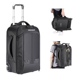 NEEWER 2-en-1 Sac à Dos Convertible à Roulettes pour Appareil Photo, avec Compartiment Rembourré Anti-choc Détachable pour SLR/DSLR, Trépied, Objectifs et D'autres Accessoires (Noir)