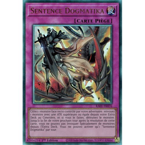 Yu Gi Oh Ra01 Fr076 Sentence Dogmatika Collectors Rare