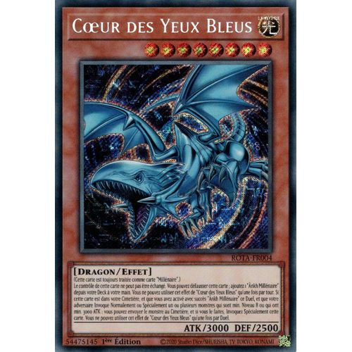 Yu Gi Oh ! C?Ur Des Yeux Bleus Rota-Fr004 Secret Rare En Français