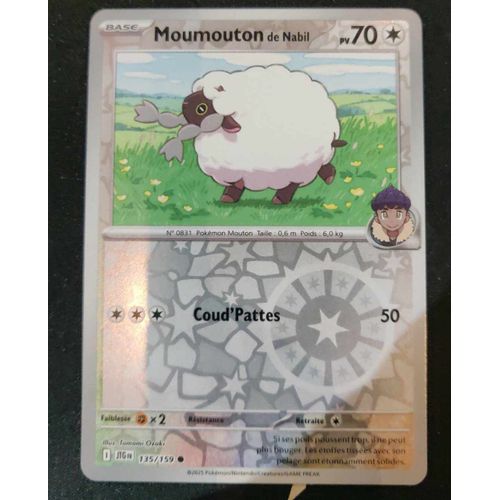 Pokémon Moumouton De Nabil 135 / 159 Reverse Aventures Ensemble Ev09