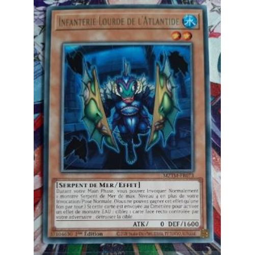 Yu Gi Oh Mztm Fr073 Infanterie Lourde De L'atlantide Rare