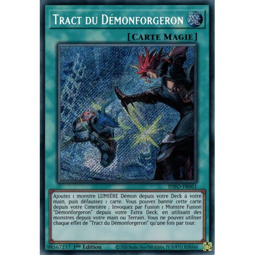 Yu Gi Oh ! Tract Du Démonforgeron Info-Fr061 Secret Rare En Français