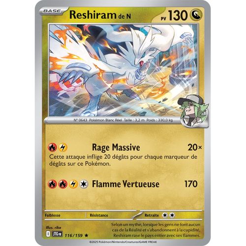 Reshiram De N - Holo - 116/159 - Aventures Ensemble