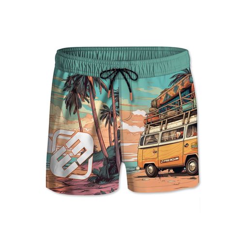 Short De Bain Court Enfant Avec Doublure Et Ceinture Élastiquée