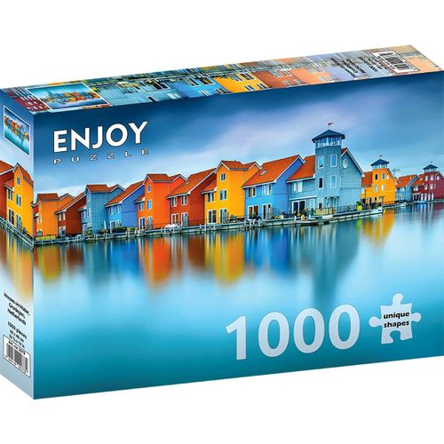 Puzzle 1000 Pièces Enjoy - Maisons Sur L'eau, Groningue, Pays-Bas