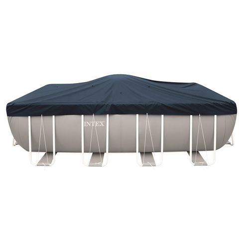 Bâche de protection pour piscine tubulaire rectangulaire Intex L 7,32 x l 3,66 m