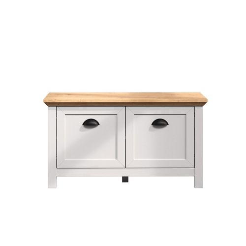 Banc Avec Rangement Landside, Blanc, 91x49x41 Cm, Epikasa