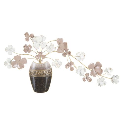 Décoration 3D en Métal Fleurs 35, Multicouleur, 87,5x6x46 cm, Epikasa