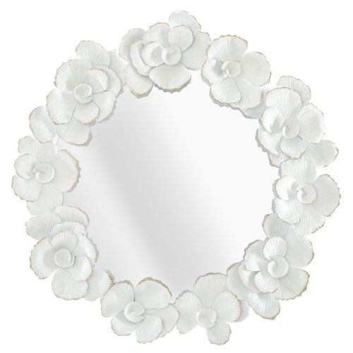 Miroir avec Cadre MF489, Blanc, 82x2,6x85,5 cm, Epikasa