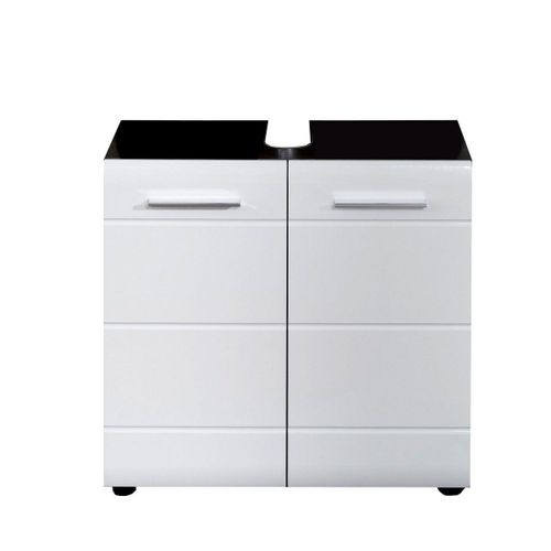 Meuble Sous Lavabo Line, Blanc, 60x57x31 Cm, Epikasa
