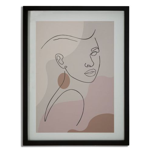Impression sur Toile avec Cadre Visage 20, Multicouleur, 35x2x47 cm, Epikasa