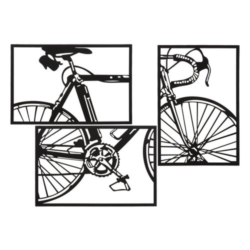 Décoration en Métal Bicyclette, Multicouleur, 40x1,3x60 cm, Epikasa