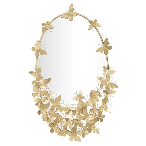 Miroir avec Cadre Papillon 32, Or, 59x3x89,5 cm, Epikasa