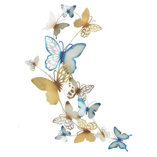 Décoration 3D en Métal Papillon 12, Multicouleur, 59,5x4x115 cm, Epikasa