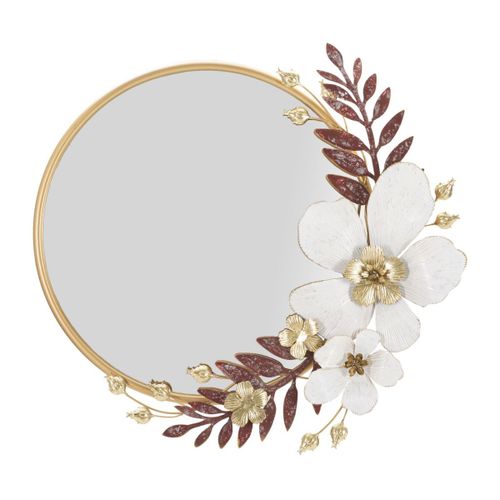 Miroir avec Cadre Fleurs 58, Multicouleur, 74,9x7,6x72,4 cm, Epikasa