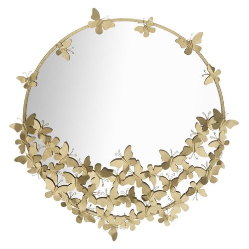 Miroir avec Cadre Papillon 29, Or, 91x3x94 cm, Epikasa