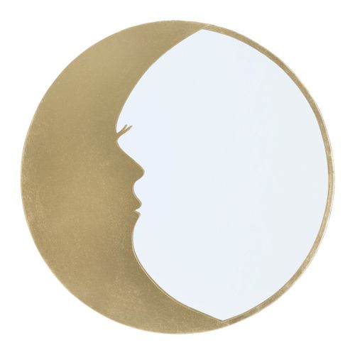Miroir avec Cadre Lune 1, Or, 72,5x3x72,5 cm, Epikasa