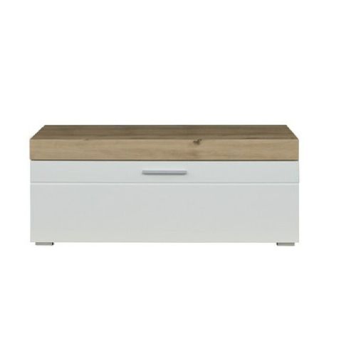 Banc Avec Rangement Amanda, Blanc, 91x42x38 Cm, Epikasa