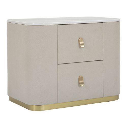 Table De Chevet Mf9, Beige, 60x40x47 Cm, Epikasa
