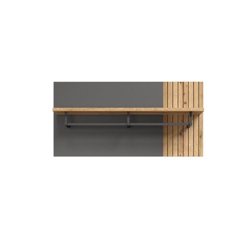 Porte-Manteau Murale Esteban, Anthracite, 80x40x28 cm, EPIKASA