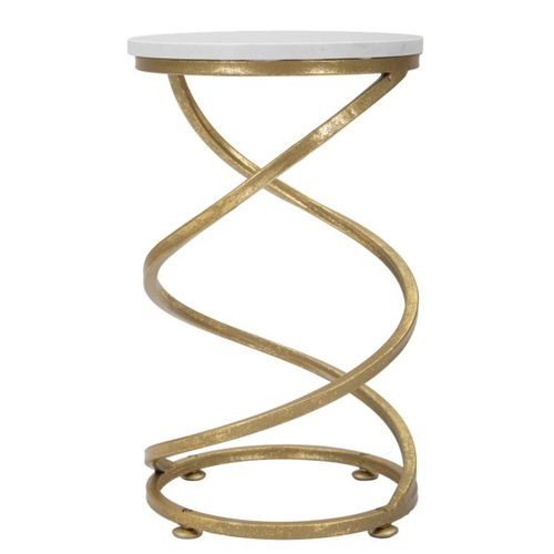 Table Basse Mf533, Or, 27,5x27,5x47,5 Cm, Epikasa