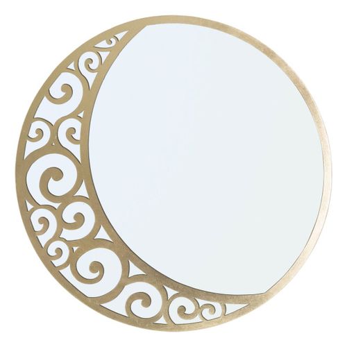 Miroir avec Cadre Lune 2, Or, 72x1x72 cm, Epikasa
