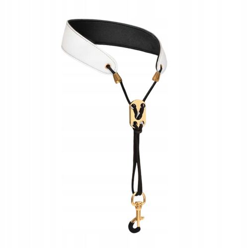 Sangle De Cou Rembourrée Et Réglable Pour Saxophone Ténor, Blanche