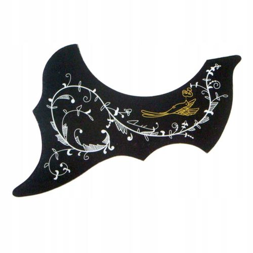 Housse De Guitare Acoustique 41 Pouces, Motif Fleur Et Oiseau, Résistante Aux Rayures, Noire