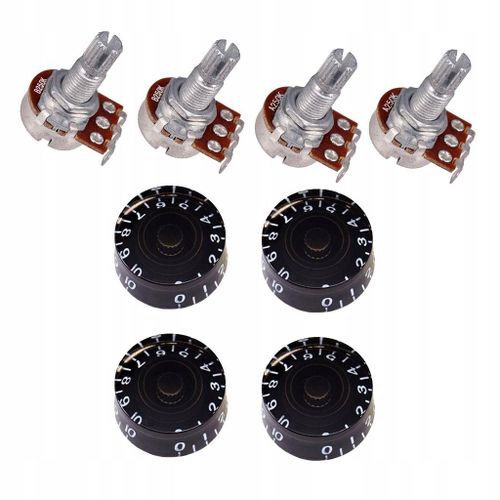 4 Pièces Potentiomètre Et Boutons Pour Guitare Électrique Pots, Noir