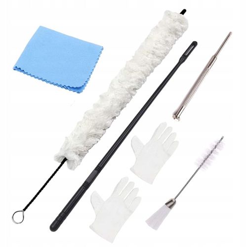 Ensemble De Brosses De Nettoyage En Coton Doux Pour Saxophone (Trompette, Cor, Flûte, Instruments À Vent, Blanc)