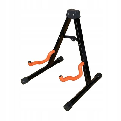 Support De Guitare Avec Pieds En Caoutchouc, Portable, Universel, Léger, Poignée Orange