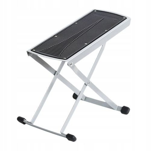 Repose-Pieds Pliable Antidérapant En Caoutchouc Pour Guitare Argent