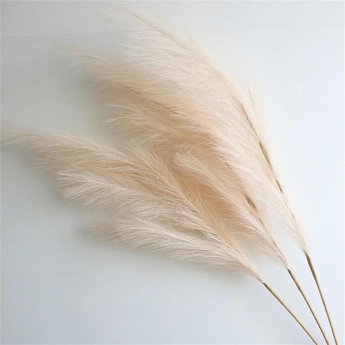 3 pièces 39 ''grande herbe de Pampas fleurs artificielles fausses plantes à roseaux pour fête de mariage maison Boho décor Faux Pampas Reed fleurs en soie--Ltbrown
