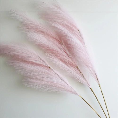 3 pièces 39 ''grande herbe de Pampas fleurs artificielles fausses plantes à roseaux pour fête de mariage maison Boho décor Faux Pampas Reed fleurs en soie--LtRose