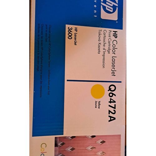 Cartouche d'impression hp color laser jet Q6472A yellow