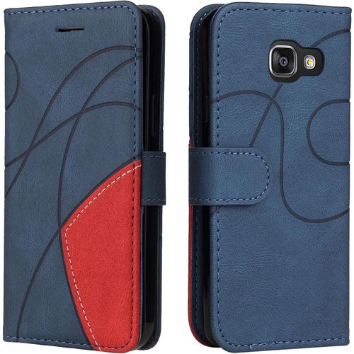Coque Pour Samsung Galaxy A3 2016 / A310f, Etui De Téléphone À Rabat En Cuir Pu Premium, Tpu Antichoc Portefeuille Case, Protection Magnétique Et Support Pour Galaxy A3 2016, Bleu