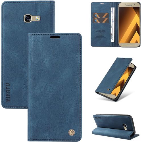 Coque Pour Samsung Galaxy A5 2016 / Sm-A510, Premium En Cuir Pu Antichoc Anti-Rayures Flip Case, Etui Portefeuille Magnétique Support Fonction Coque De Protection Bleu