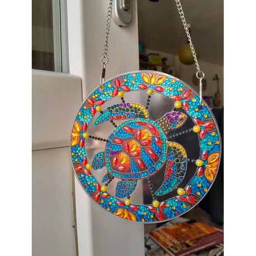 Diamond painting à suspendre tortue