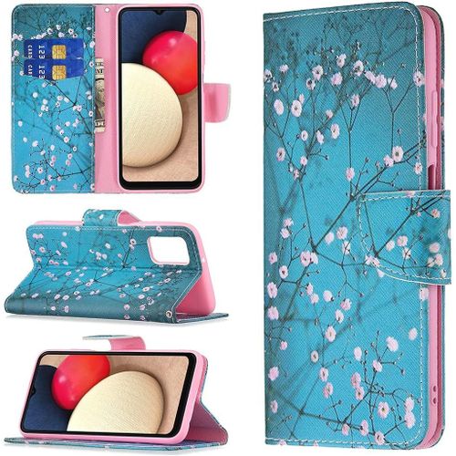 Coque Pour Nokia 3.2 2019 Etui Flip/Folio Phone Cover Case Emplacement Carte Wallet Antichoc Premium Housse Fonction De Support Fleur De Prunier