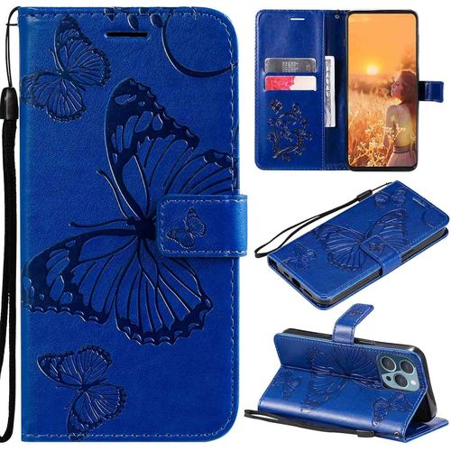 Coque De Téléphone Étui Portefeuille Pour Nokia 1 Plus Cuir Pu Premium Slim Fit Cover For 1 Plus Avec 2 Fentes Pour Cartes Support De Visualisation Horizontal Et Ajustement Exact Bleu