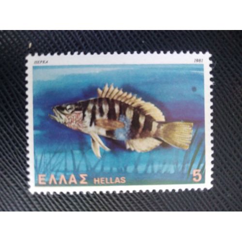Timbre Grece Yt 1435 Comber Peint (Serranus Scriba) 1981 (010409 )