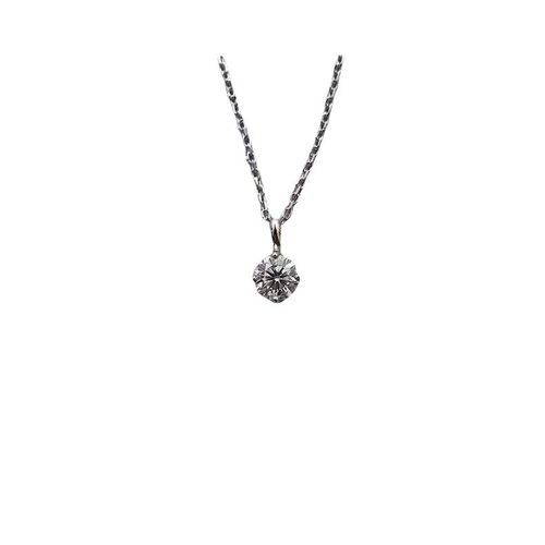 Collier Solitaire Délicat En Argent Sterling S925 Plaqué Or 14 Carats