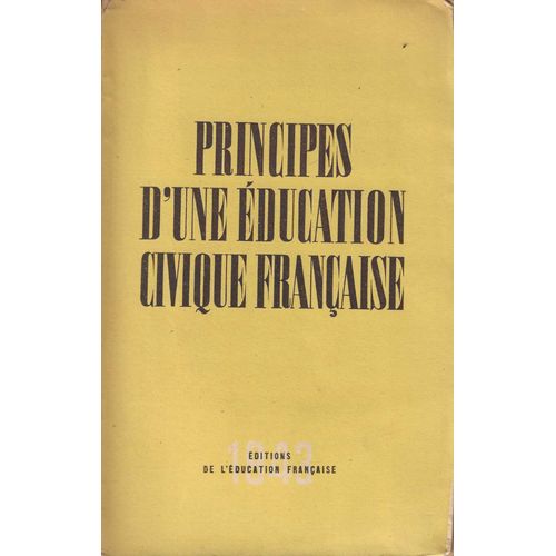 Principes D' Une Éducation Civique Française