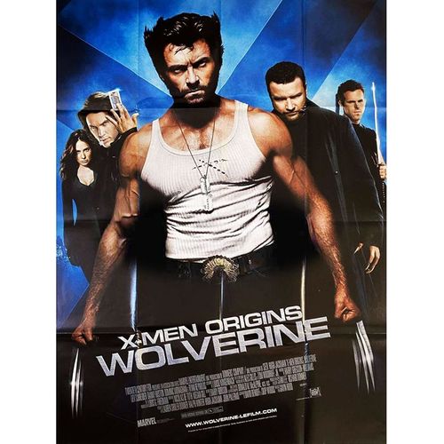 X-Men Origins: Wolverine - Véritable Affiche De Cinéma Pliée - Format 120x160 Cm -De Gavin Hood Avec Hugh Jackman, Danny Huston, Liev Schreiber, Taylor Kitsch, Ryan Reynolds, Lynn Collins- 2009